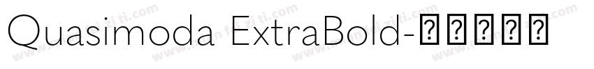 Quasimoda ExtraBold字体转换